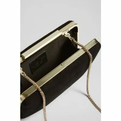 LK Bennett Suede Box Black Clutch -LK Bennett Shop unnamed file 1378