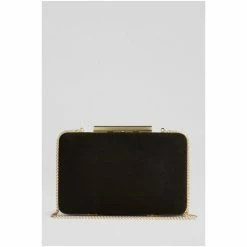 LK Bennett Suede Box Black Clutch -LK Bennett Shop unnamed file 1380