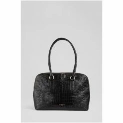 LK Bennett Jamie Croc Effect Leather Black Tote Bag -LK Bennett Shop unnamed file 1398