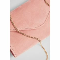 LK Bennett Dominica Clay Pink Suede Clutch Bag -LK Bennett Shop unnamed file 1405