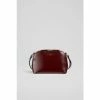 LK Bennett Red Hudson Crinkle Patent Leather Cross-Body Bag