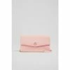 LK Bennett Pink Mason Leather Clutch Bag