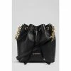 LK Bennett Eliza Leather Bucket Black Bag