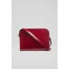 LK Bennett Red Patent Croc Effect Leather Cross-Body Bag