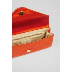LK Bennett Serena Orange Satin Clutch -LK Bennett Shop unnamed file 1449