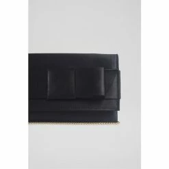 LK Bennett Catalina Black Satin Bow Detail Clutch -LK Bennett Shop unnamed file 1458