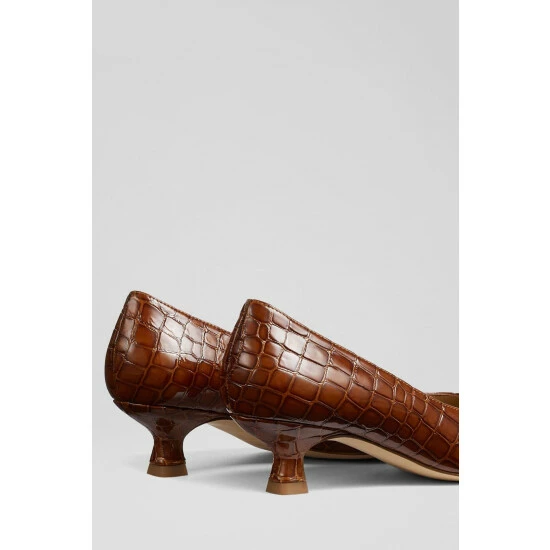 unnamed-file-146.jpg LK Bennett Dakota Ginger Croc-Effect Patent Leather Kitten Heel Brown Courts -LK Bennett Shop unnamed file 146