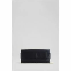 LK Bennett Catalina Black Satin Bow Detail Clutch -LK Bennett Shop unnamed file 1460