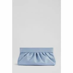 LK Bennett Blue Leather Clutch Bag