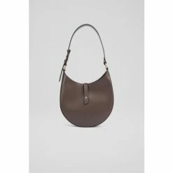 LK Bennett Barbara Brown Leather Hobo Shoulder Bag