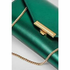 LK Bennett Metallic Green Lucy Leather Clutch Bag -LK Bennett Shop unnamed file 1515