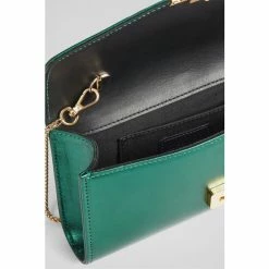 LK Bennett Metallic Green Lucy Leather Clutch Bag -LK Bennett Shop unnamed file 1516