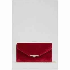 LK Bennett Red Velvet Lucy Clutch Bag -LK Bennett Shop unnamed file 1522