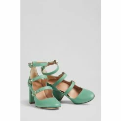 LK Bennett Green Letitia Leather Multi-Strap Heels -LK Bennett Shop unnamed file 155