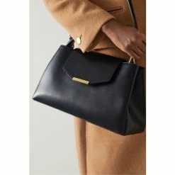LK Bennett LKBennett Mini Harbour Black Leather Trapeze Tote Bag -LK Bennett Shop unnamed file 1556