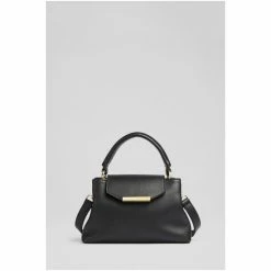 LK Bennett LKBennett Mini Harbour Black Leather Trapeze Tote Bag -LK Bennett Shop unnamed file 1557