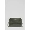 LK Bennett LKBennett Green Marie Forest Recycled Croc-Effect Leather Cross-Body Bag