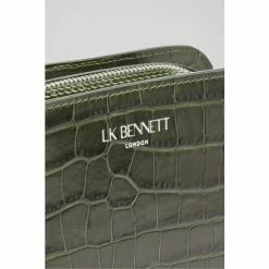 LK Bennett LKBennett Green Marie Forest Recycled Croc-Effect Leather Cross-Body Bag -LK Bennett Shop unnamed file 1565