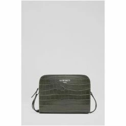 LK Bennett LKBennett Green Marie Forest Recycled Croc-Effect Leather Cross-Body Bag -LK Bennett Shop unnamed file 1567