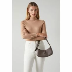 LK Bennett LKBennett Beatrice Brown Leather Baguette Shoulder Bag -LK Bennett Shop unnamed file 1571