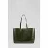 LK Bennett LKBennett Green Adele Forest Recycled Croc-Effect Leather Tote Bag