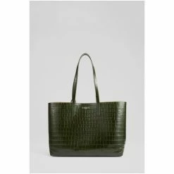LK Bennett LKBennett Green Adele Forest Recycled Croc-Effect Leather Tote Bag -LK Bennett Shop unnamed file 1581