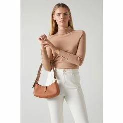 LK Bennett LKBennett Beatrice Tan Brown Leather Baguette Shoulder Bag -LK Bennett Shop unnamed file 1585