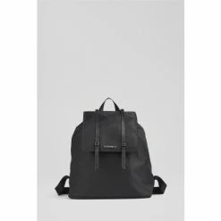 LK Bennett Billie Recycled Nylon Black Backpack