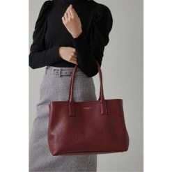 LK Bennett Red Lilian Burgundy Grainy Leather Tote Bag -LK Bennett Shop unnamed file 1636