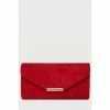 LK Bennett Red Lucy Flap Detail Clutch