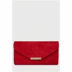 LK Bennett Red Lucy Flap Detail Clutch -LK Bennett Shop unnamed file 1663