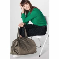 LK Bennett Natural Marley Grey Nylon Weekend Bag -LK Bennett Shop unnamed file 1687