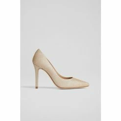 LK Bennett Fern Gold Glitter Pointed Toe Courts