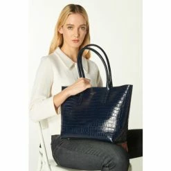 LK Bennett Lacey Navy Blue Croc-Effect Leather Tote Bag 2 LK Bennett Lacey Navy Blue Croc-Effect Leather Tote Bag -LK Bennett Shop unnamed file 1695