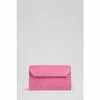 LK Bennett Dora Pink Suede Envelope Clutch