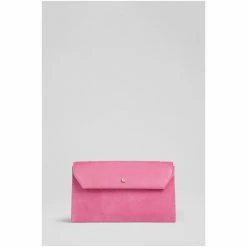 LK Bennett Dora Pink Suede Envelope Clutch -LK Bennett Shop unnamed file 1716