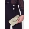 LK Bennett Gold Lucia Soft Rope Metallic Clutch Bag