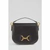 LK Bennett Black Sandra Saddle Snuffle Bag