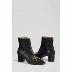 LK Bennett Nadina Black Leather Snaffle-Detail Ankle Boots -LK Bennett Shop unnamed file 1799