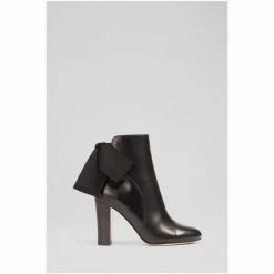 LK Bennett Black Calliope Leather Bow Back Ankle Boots -LK Bennett Shop unnamed file 1806
