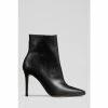 LK Bennett Cleo Black Leather Pointed Stiletto Ankle Boots