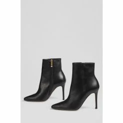 LK Bennett Cleo Black Leather Pointed Stiletto Ankle Boots -LK Bennett Shop unnamed file 1814