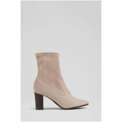 LK Bennett Natural Alice Stretch Suede Ankle Boots -LK Bennett Shop unnamed file 1846