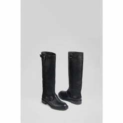 LK Bennett Noemi Black Leather Knee-High Biker Boots -LK Bennett Shop unnamed file 1864