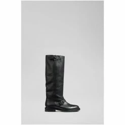 LK Bennett Noemi Black Leather Knee-High Biker Boots -LK Bennett Shop unnamed file 1866