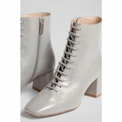LK Bennett Arabella Grey Leather Lace Up Ankle Boots -LK Bennett Shop unnamed file 1869