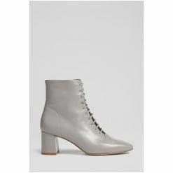 LK Bennett Arabella Grey Leather Lace Up Ankle Boots -LK Bennett Shop unnamed file 1871