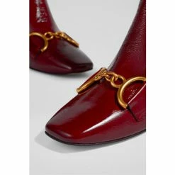 LK Bennett Red Nadina Crinkle Patent Leather Snaffle Detail Ankle Boots -LK Bennett Shop unnamed file 1875