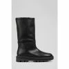 LK Bennett Roby Black Leather Faux Fur Lined Boots