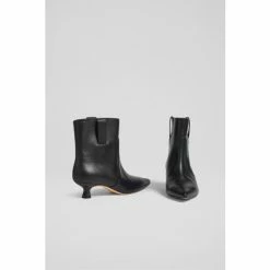 LK Bennett Rowan Black Leather Western Style Ankle Boots -LK Bennett Shop unnamed file 1914